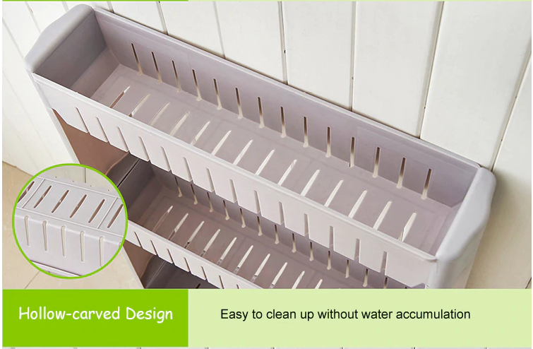 interspace storage rack durable hollow-carved design