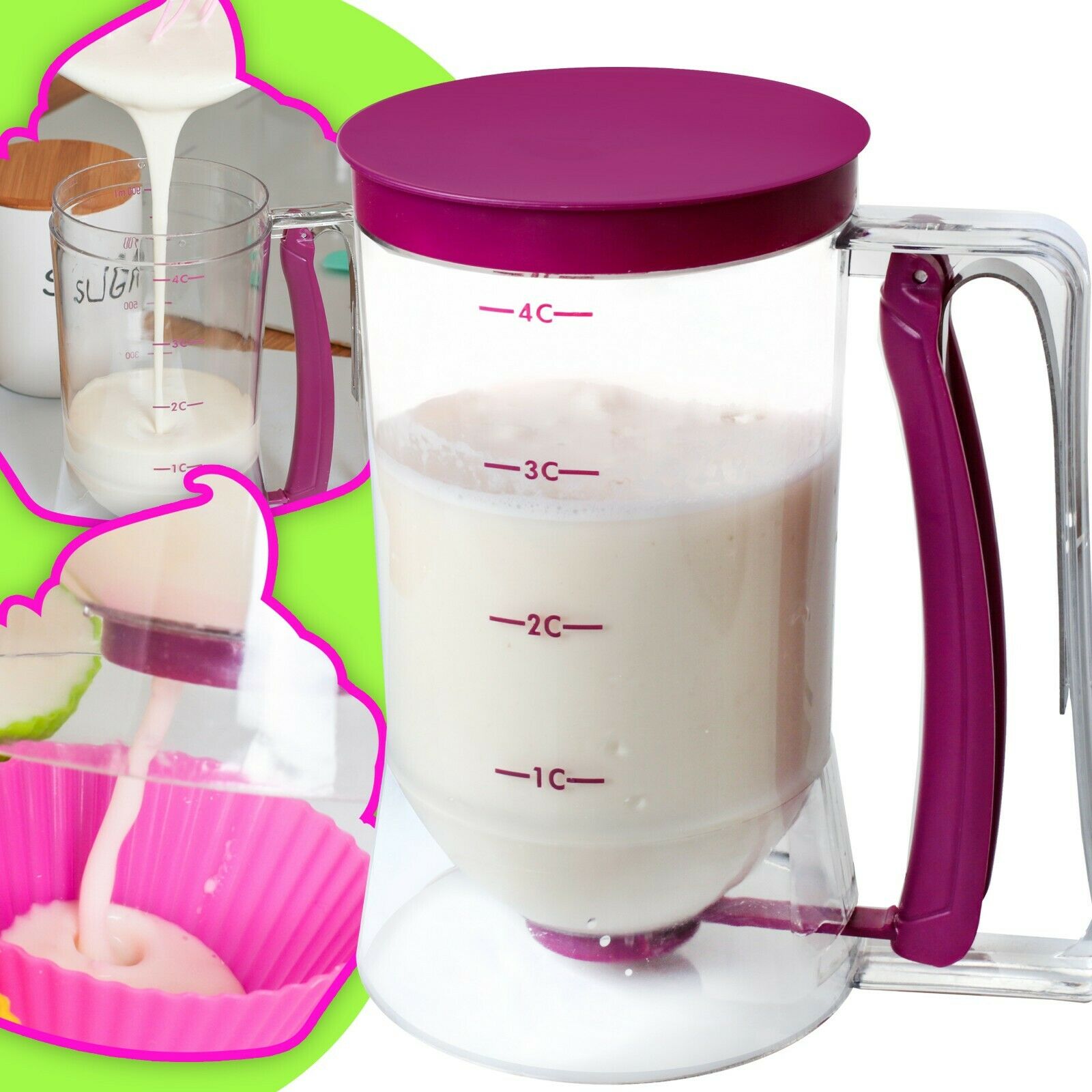 batter dispenser with measuring label